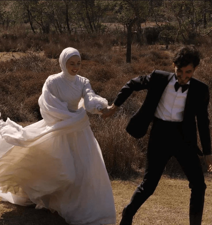 Couple celebrating